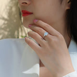 东南亚简约大气高亮度925银镀白金适合女性日常搭配