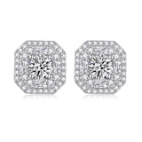 新款迷你简约气质百搭显白莫桑石耳钉轻奢耳环女款