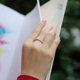 纯银鹅蛋戒指女蛋形时尚轻奢叠戴高级闪亮莫桑石婚戒指环