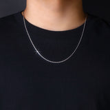 男女百搭单链925纯银项链简约小众项链鏈子百搭素链