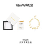 新款流苏S925纯银镶嵌莫桑石项链简约设计轻奢锁骨链女款