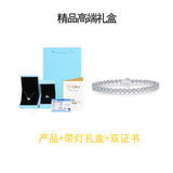 热销S925银莫桑石泡泡网球手链时尚流行男女士单排单拍手链女