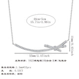 s925银莫桑石蝴蝶结个性吊坠项链