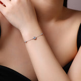 新款S925纯银设计小巧莫桑石手链简约百搭轻奢小手串女