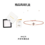 时尚百搭S925银莫桑石手链 简约经典流苏手饰圆包泡泡手链女款