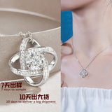 金牌s925银莫桑石镀18k白金吊坠项链工