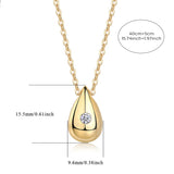 热销s925银莫桑石水滴吊坠yis风美少女项链吊坠