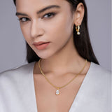 银镀18k热销项链 s925银莫桑石首饰梨形女士吊坠