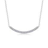 一字型s925银莫桑石吊坠时尚吊坠项链纯银吊坠送女朋友礼物