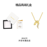 莫桑石吊坠项链甜美简约百搭小巧设计感冷淡风女锁骨链