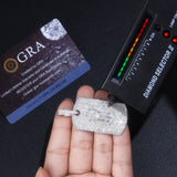 新款S925银满镶莫桑石方形吊坠时尚嘻哈夸张吊坠