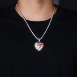 S925纯银镶嵌莫桑嘻哈吊坠个性搞怪大号夸张可穿网球链项坠