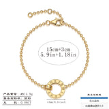 轻奢小众精致手链流苏金色纯银D色莫桑石菜花链条