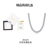 街头嘻哈大项链s925纯银莫桑石电镀白金古男生巴项链男