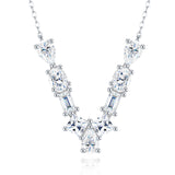 莫桑石S925银嘻哈风吊坠简约时尚锁骨链女26个字母吊坠