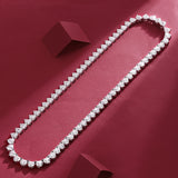 巴洛克925纯银网球项链单排时尚轻奢高级嘻哈款项链女