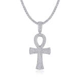 S925纯银镶嵌莫桑嘻哈吊坠个性搞怪大号夸张可穿网球链项坠