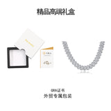 现批夸张嘻哈项链 14mm男士s925银莫桑石古巴项链