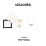 新款流苏女朋友吊坠轻奢小众锁骨链饰品S925纯银蝴蝶结项链女