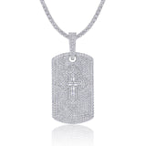 S925纯银镶嵌莫桑嘻哈吊坠个性搞怪大号夸张可穿网球链项坠