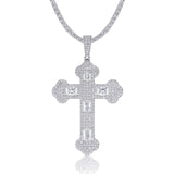 S925纯银镶嵌莫桑嘻哈吊坠个性搞怪大号夸张可穿网球链项坠