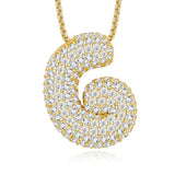 26个字母莫桑石项链925纯银夸张18K金链英文吊坠吊坠