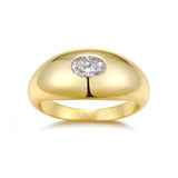 热销S925银镀金色指新款莫桑石时戒指女婚戒