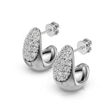 纯银精工镀18k金耳钉赫本风气质优雅个性设计水滴月形耳环女