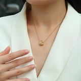 真莫桑石电镀18k项链ebay拼多多项链纯银流苏S925吊坠女