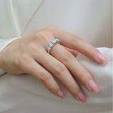 三生三世莫桑石戒男生霸气简约百搭款情侣对戒女款排戒