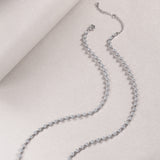 风s925银莫桑石纯银饰品项链小香风项链简约男女款