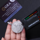 s925银莫桑石风嘻哈吊坠满钻网球链大吊坠