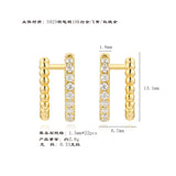 SHEIN耳坠 S925银镀18k黄莫桑石耳饰品