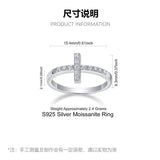 指环十字闭口EtsyS925银莫桑石女戒