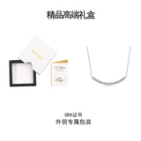 s925银莫桑石欢喜时尚吊坠项链，