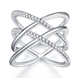 戒子女士个性戒指女豪镶闭口指环S925银莫桑石