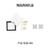 爆品立体几何S925纯银耳钉简约百搭轻奢耳饰品耳环