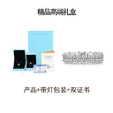 纯银鹅蛋戒指女蛋形时尚轻奢叠戴高级闪亮莫桑石婚戒指环