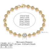 轻奢小众精致手链流苏金色纯银D色莫桑石菜花链条