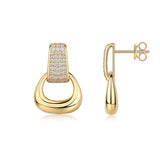 SHEIN耳坠 S925银镀18k黄莫桑石耳饰品