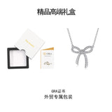 精美蝴蝶结项链甜美百搭小巧设计感冷淡风女锁骨链吊坠