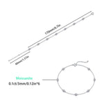 S925银莫桑石手链镀铂18k白金泡泡时尚轻奢手链