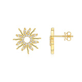 SHEIN耳坠 S925银镀18k黄莫桑石耳饰品