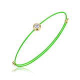 时尚少女夜光七彩手链 925纯银莫桑石手绳单珠手链