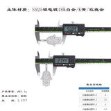S925银新款手掌吊坠项链嘻哈说唱镶莫桑石男士饰品项坠