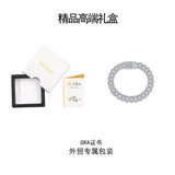 跨境爆款新款10mm宽银饰品手链抖音小红书直播莫桑石纯银古巴手链