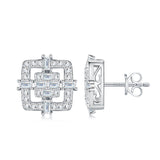 新S925纯银莫桑石耳钉小众轻奢耳饰品耳环女