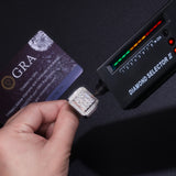 新款S925纯银方戒D色莫桑石戒子嘻哈潮流款奢华男士戒指