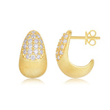 纯银精工镀18k金耳钉赫本风气质优雅个性设计水滴月形耳环女