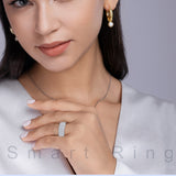 精致时尚指环S925银新品智能莫桑石戒指莫桑石戒指